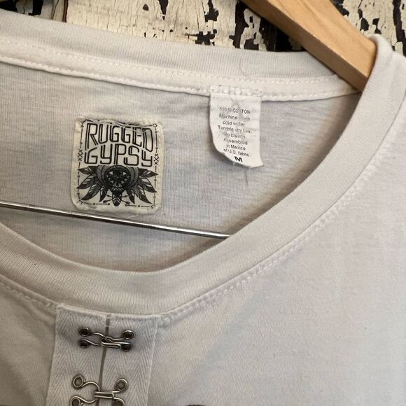 Women’s Rugged Gypsy Retro Rally 97 Motorcycle T-shirt. Size Medium. - Picture 3 of 8